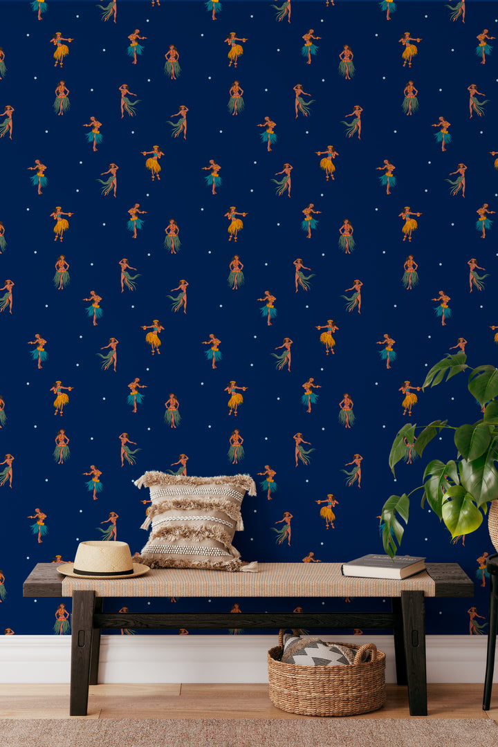 Hawaiian Dancers In The Night With Stars 3715