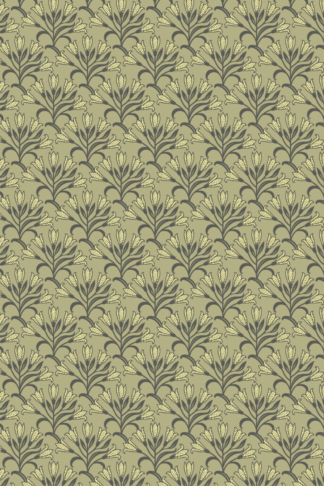 Art Nouveau Floral Wallpaper Exclusive Lillies 3442