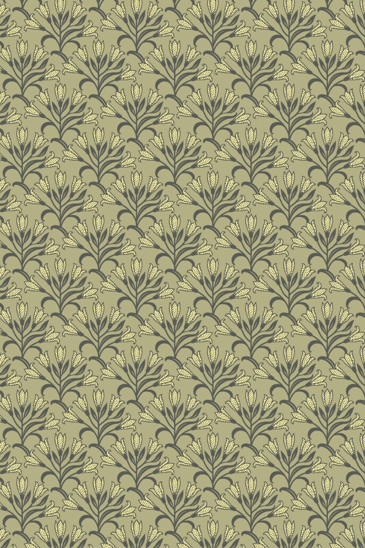 Art Nouveau Floral Wallpaper Exclusive Lillies 3442
