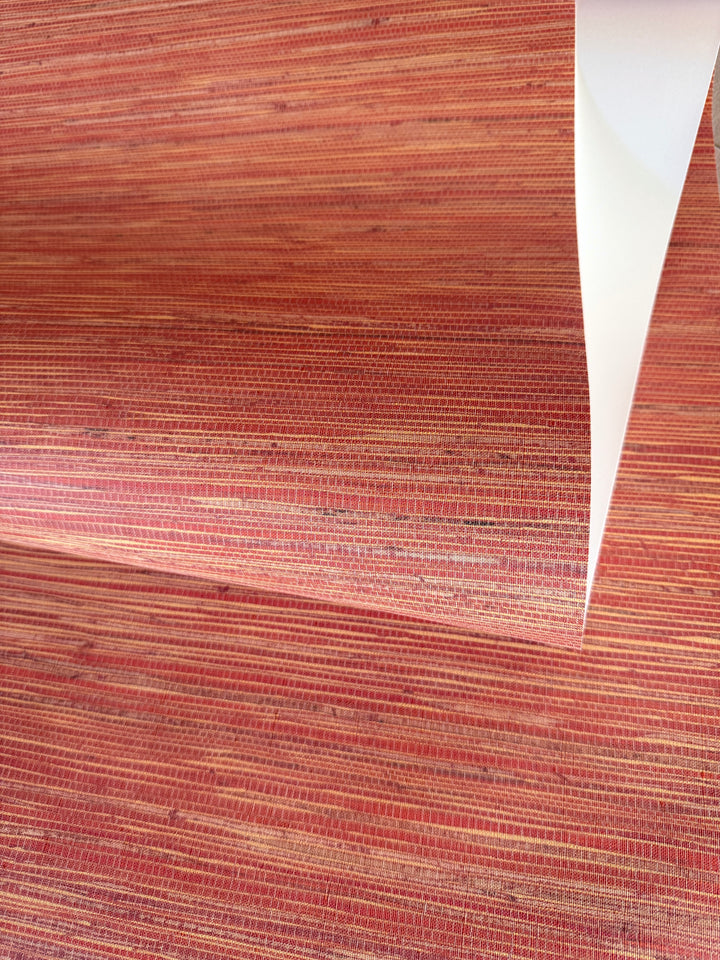Faux Hemp Grasscloth Red 71007
