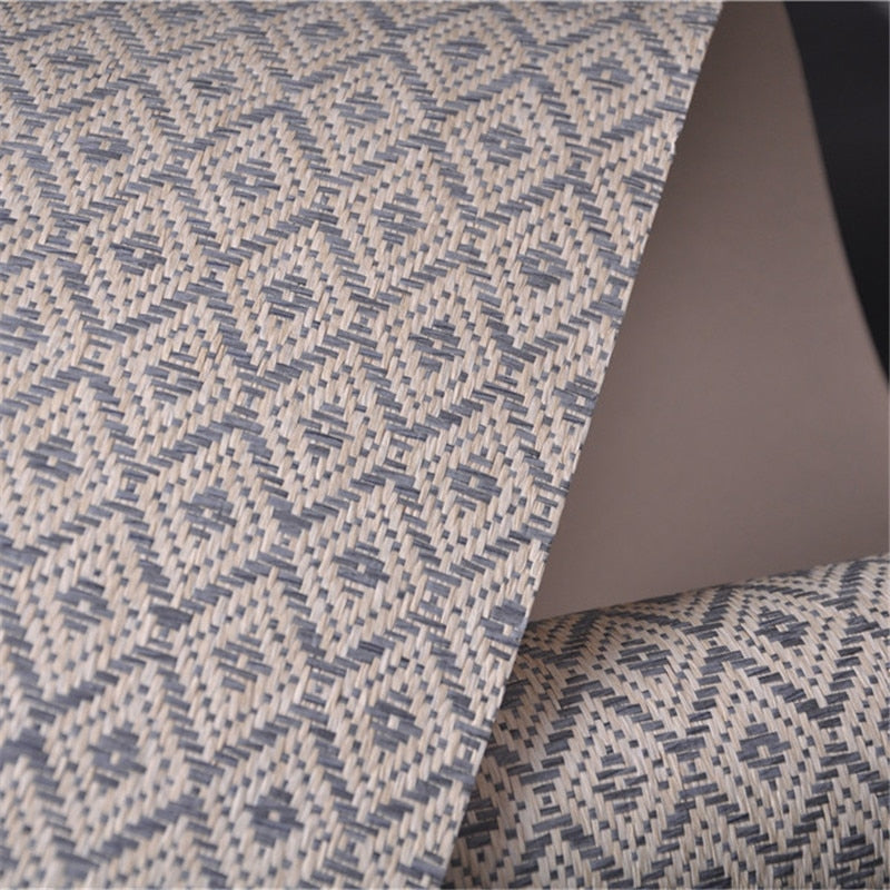 diamond navy grasscloth wall paper weave wallcovering