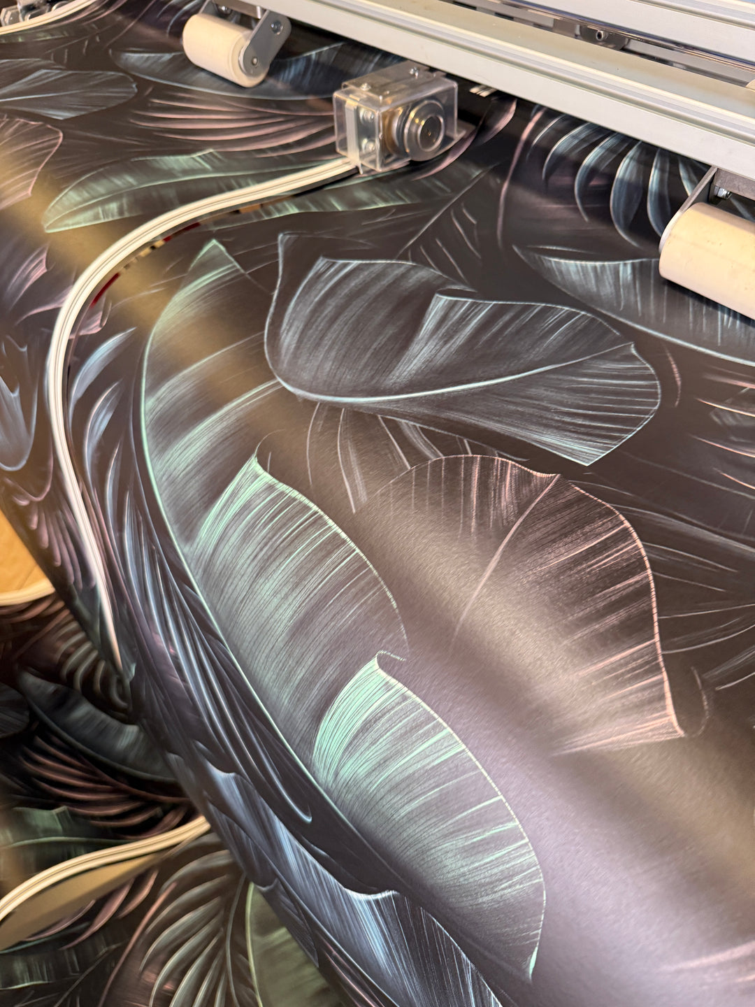 Dark wallpaper, Palm leaves, renter friendly wallpaper, - Peel and stick wall and Traditional murals #3399