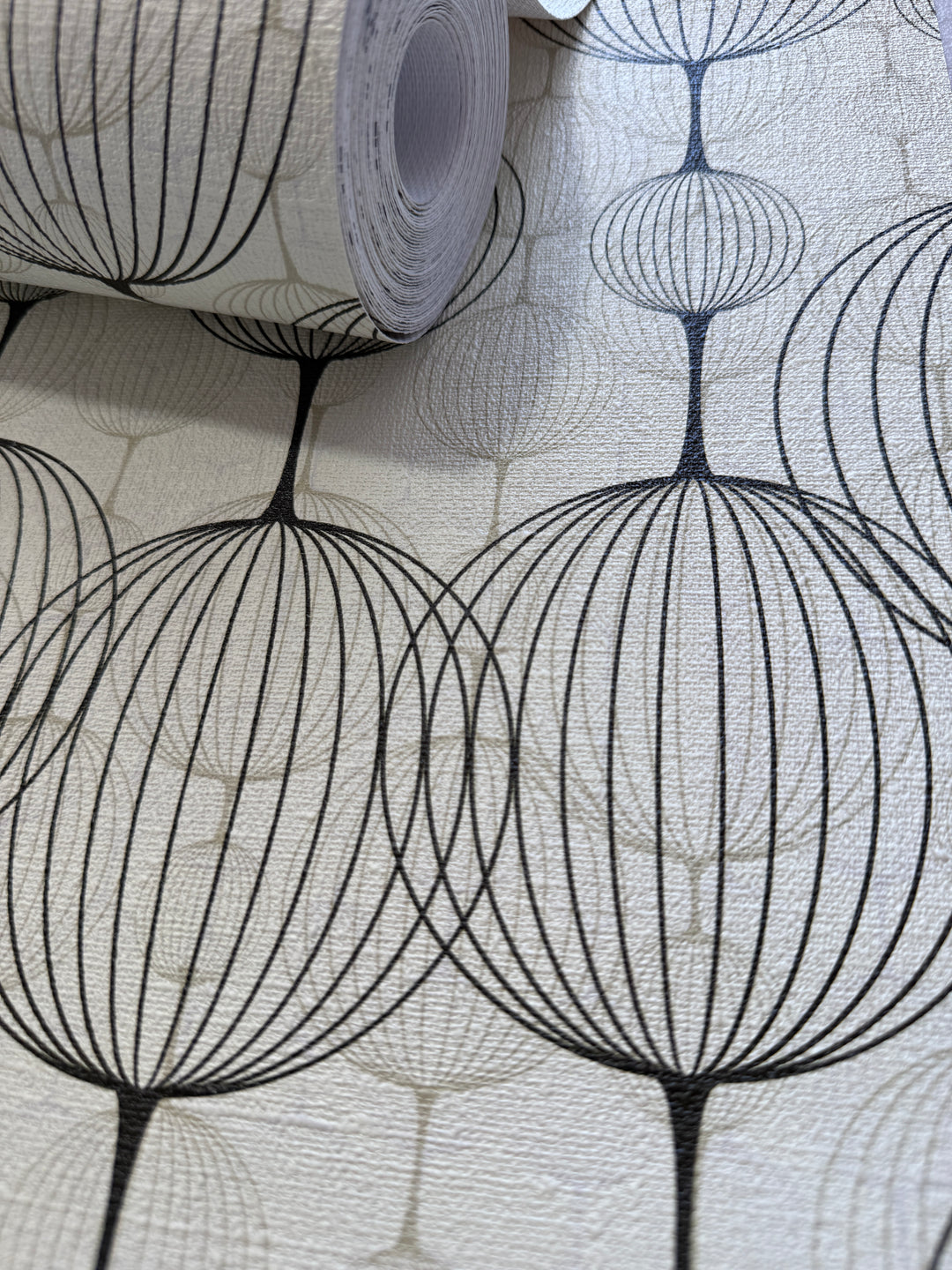 Abstract Balloon Light Gray Removable Wallpaper 3362