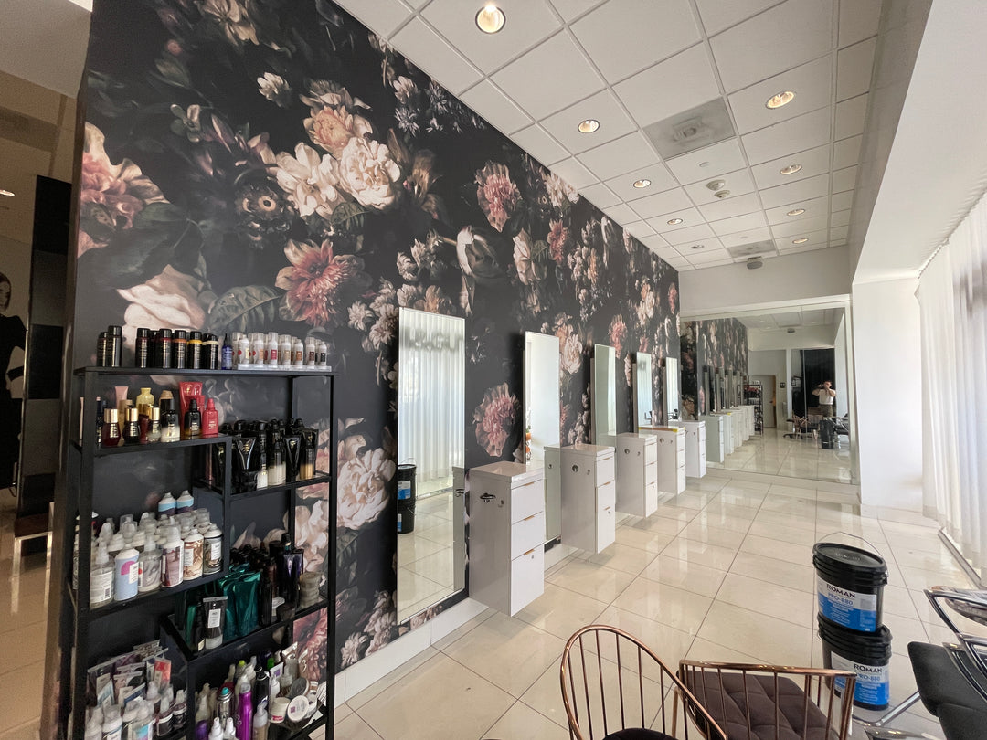 Custom wallpaper for a beauty salon