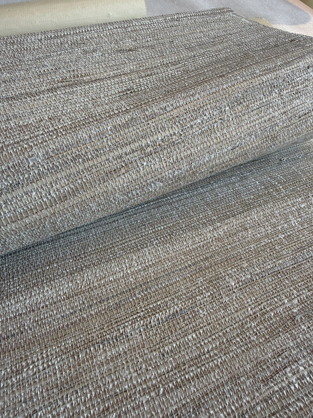 Soft Mineral Hemp Grasscloth Wallpaper 41040