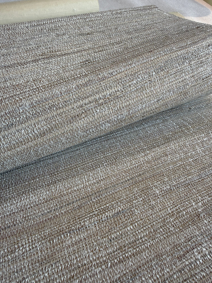 Soft Mineral Hemp Grasscloth Wallpaper 41040