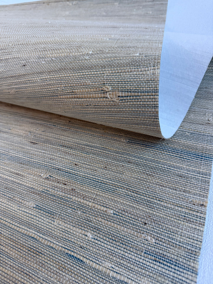 Super Hemp Natural Grasscloth – Light Beige with Blue Undertone 42120