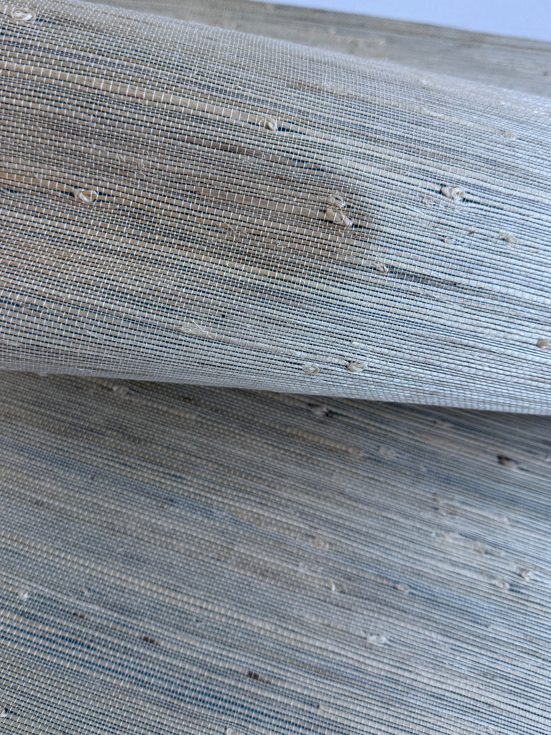 Super Hemp Natural Grasscloth – Light Beige with Blue Undertone 42120