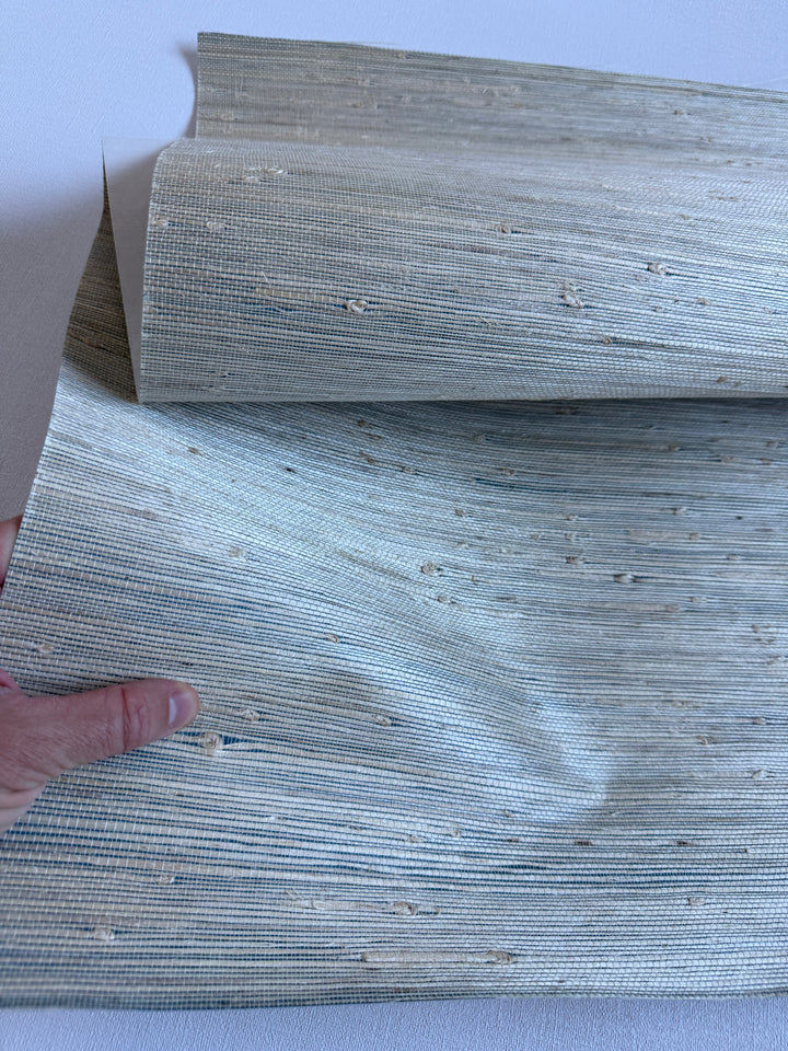 Super Hemp Natural Grasscloth – Light Beige with Blue Undertone 42120