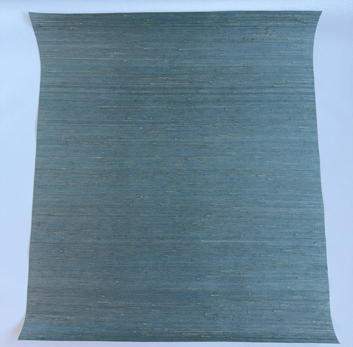 Super Hemp Natural Grasscloth – Muted Blue Green Handwoven 42121