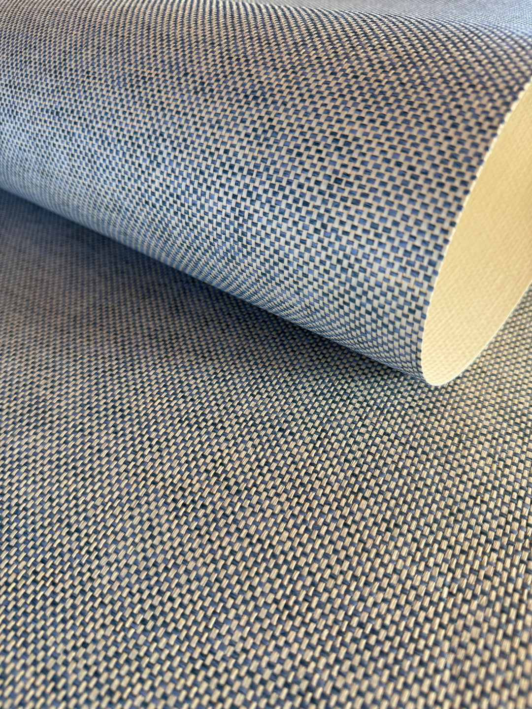 Paper Art Paper Weave Wallpaper – Denim Blue 46066