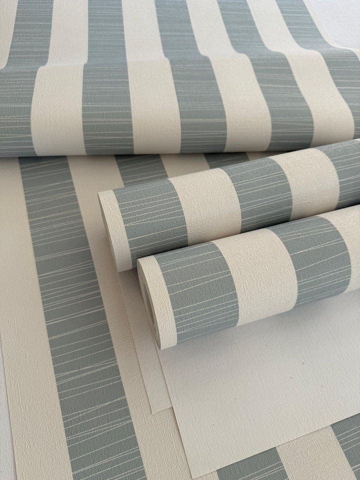 Stripes tented linen wallpaper #3420