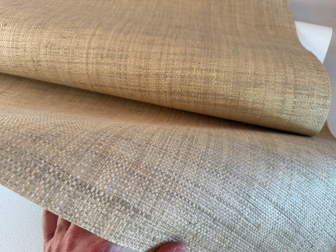 Raffia Sandstone Grasscloth Wallpaper – Natural Textured Wallcovering 428005