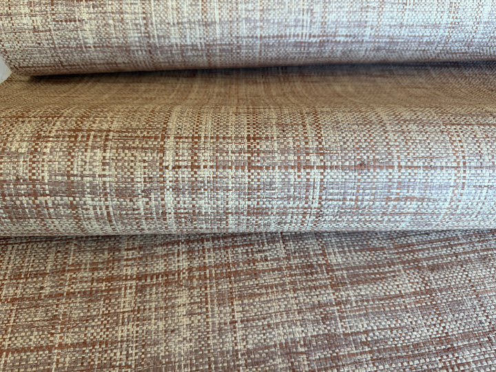 Natural Raffia Wallpaper in Warm Brown – Handwoven Organic Wallcovering 45003