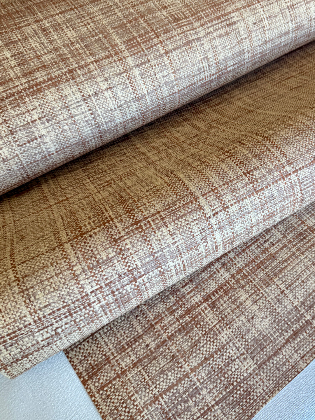 Natural Raffia Wallpaper in Warm Brown – Handwoven Organic Wallcovering 45003