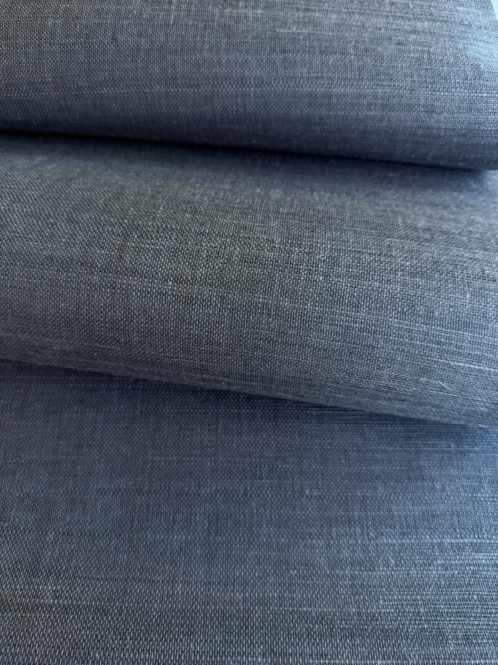 Natural Sisal Grasscloth Wallpaper in Charcoal Grey 41022