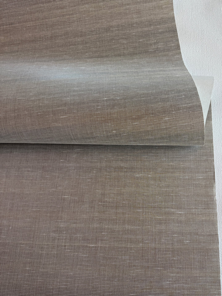 Abaca Driftwood Bronze Weave Natural Grasscloth Wallpaper 42077