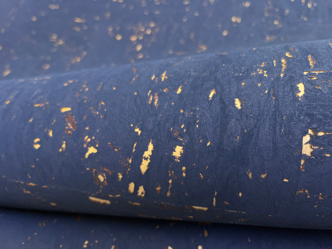 Natural Cork wallpaper dark blue the color of night sky