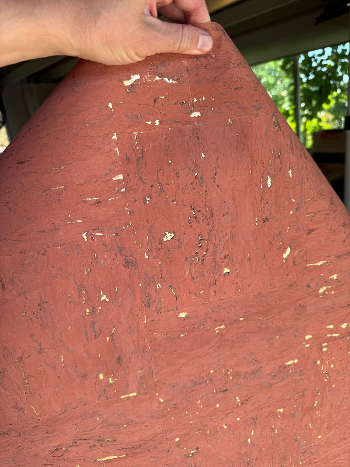 Natural Powder Pink Cork Wallpaper with Gold Accents 48326