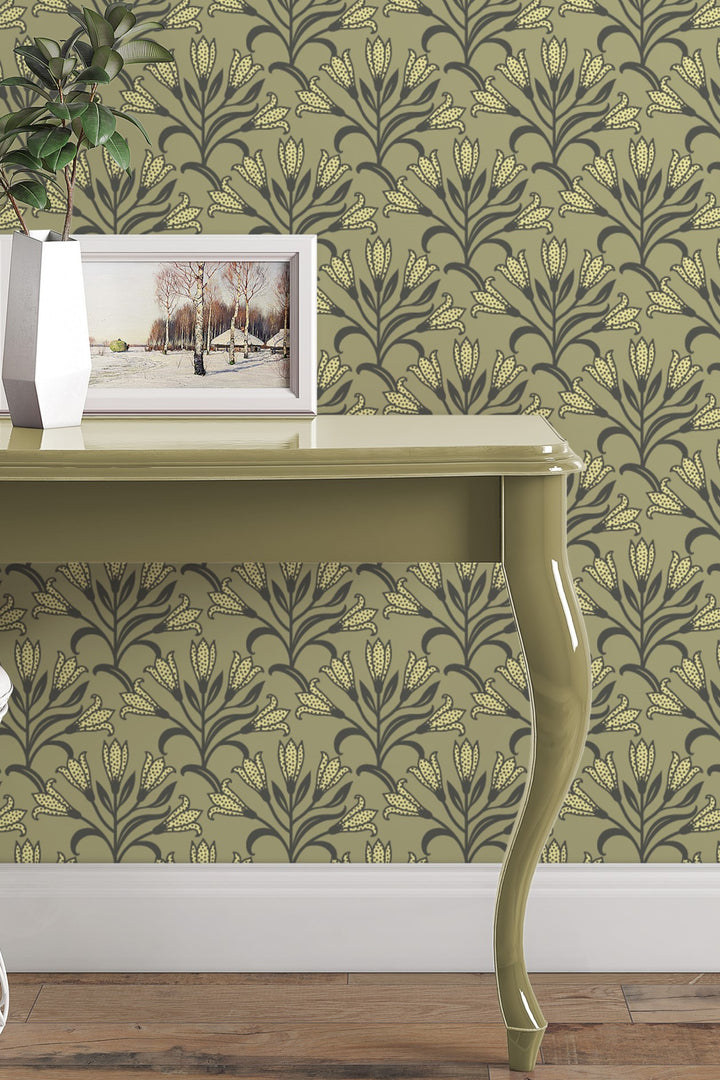 Art Nouveau Floral Wallpaper Exclusive Lillies 3442