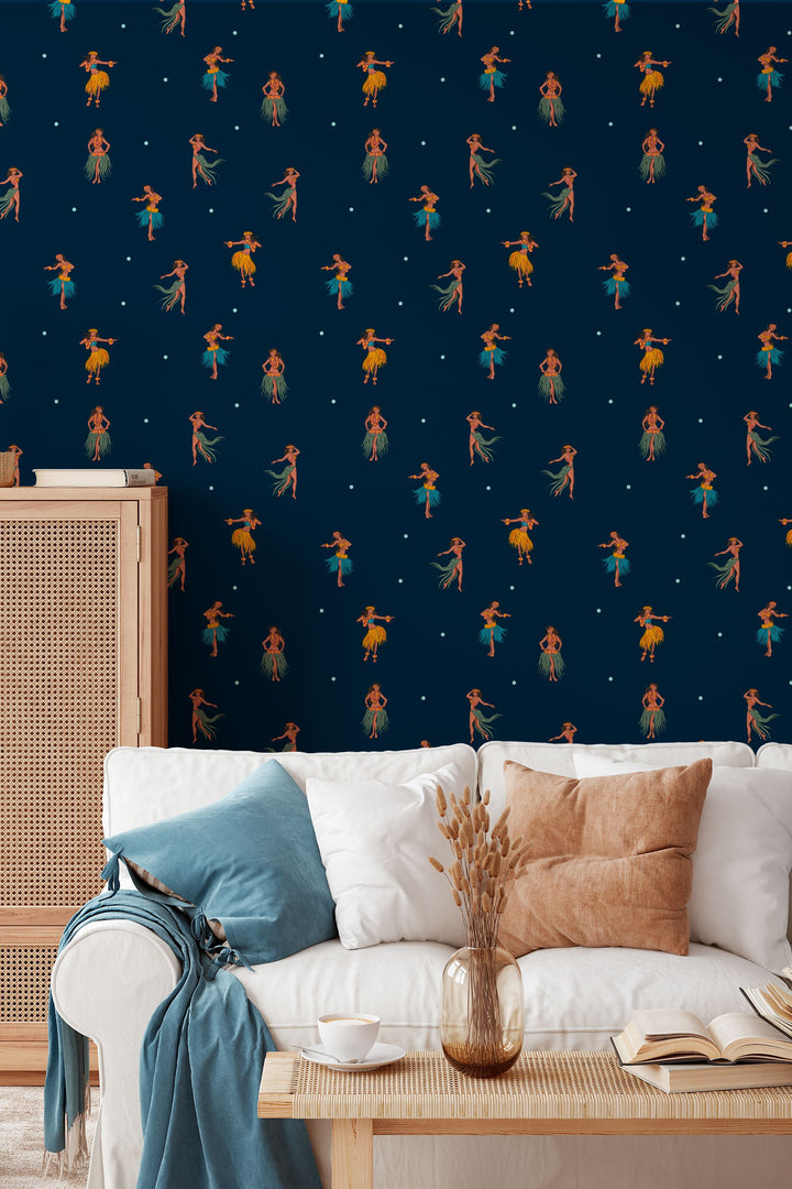 Hawaiian Dancers In The Night With Stars 3715