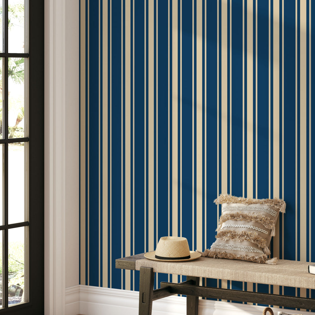 Tented Stripe dark Wallpaper – Modern Classic Wave 3693