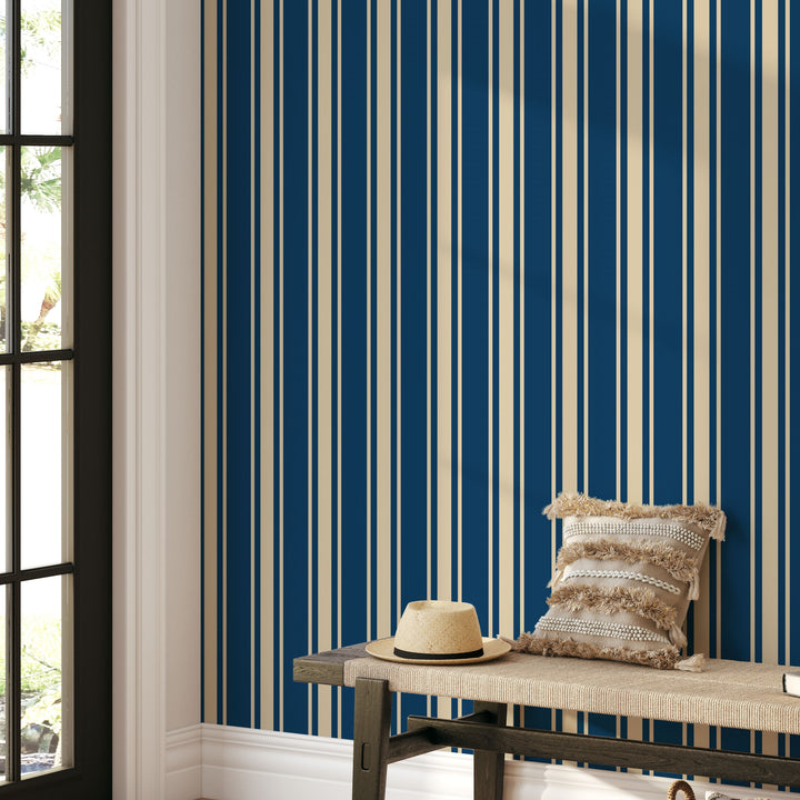 Tented Stripe dark Wallpaper – Modern Classic Wave 3693