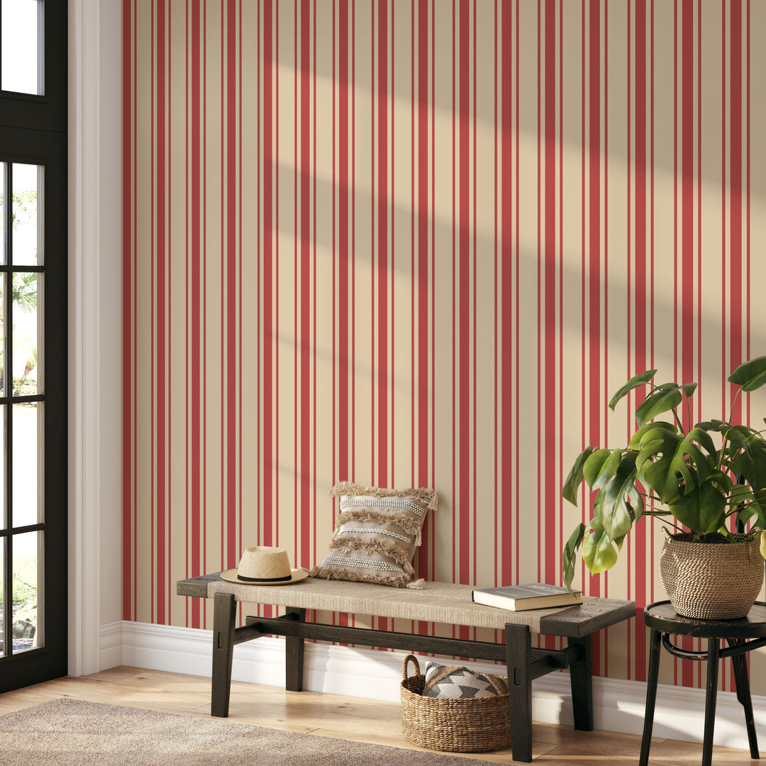 tented stripe 3690 Tented Stripe Traditional Non-Woven (Finland Paper) / 1 roll: 2 ft (w) x 4.5 ft (h)