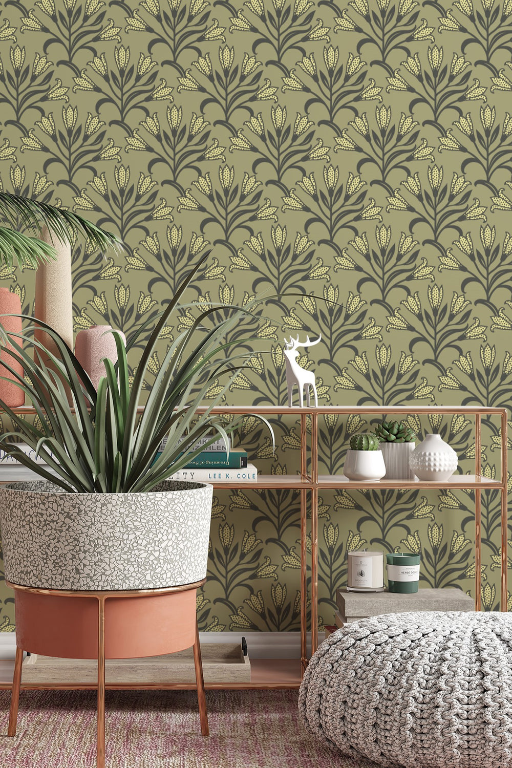 Art Nouveau Floral Wallpaper Exclusive Lillies 3442