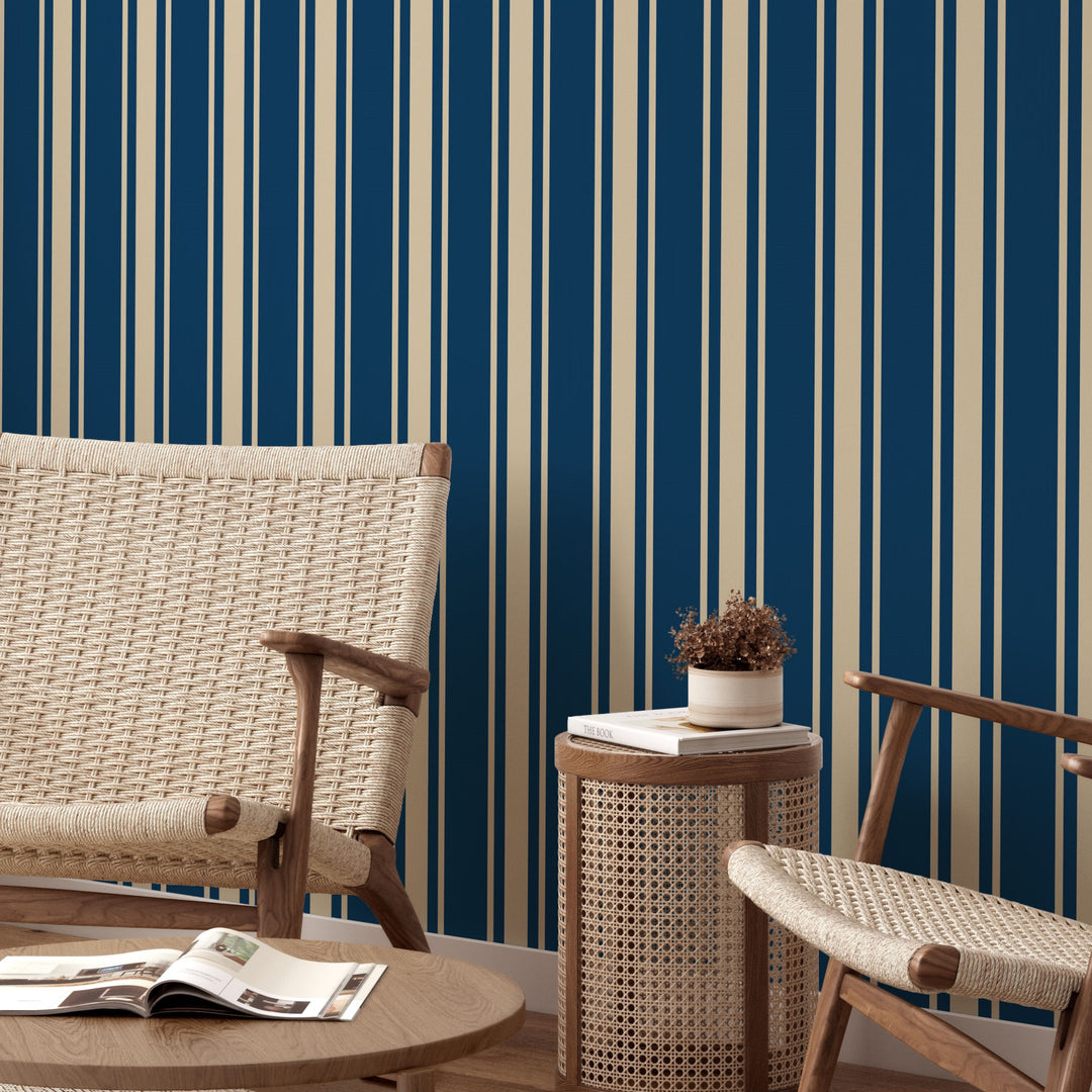 Tented Stripe dark Wallpaper – Modern Classic Wave 3693