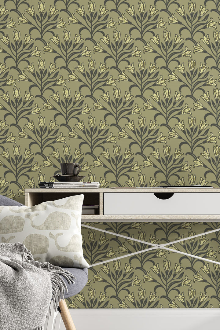 Art Nouveau Floral Wallpaper Exclusive Lillies 3442