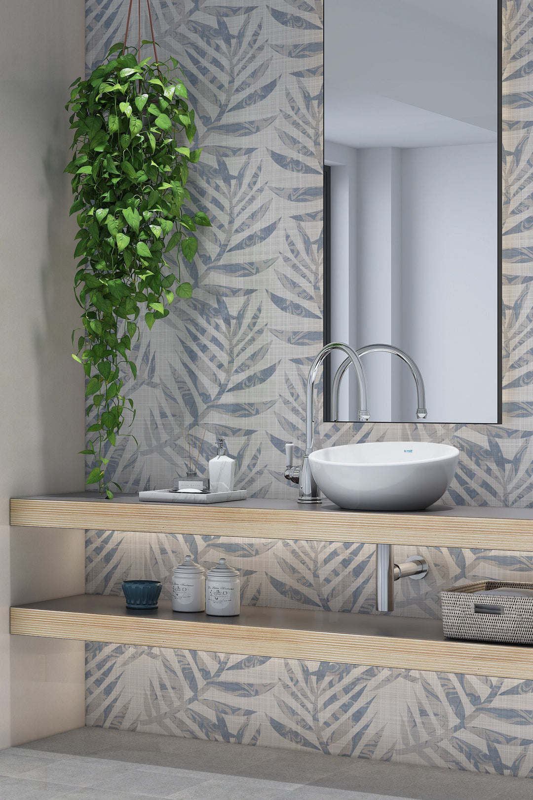 Farmhouse style on linen textured background wallpaper - #3512