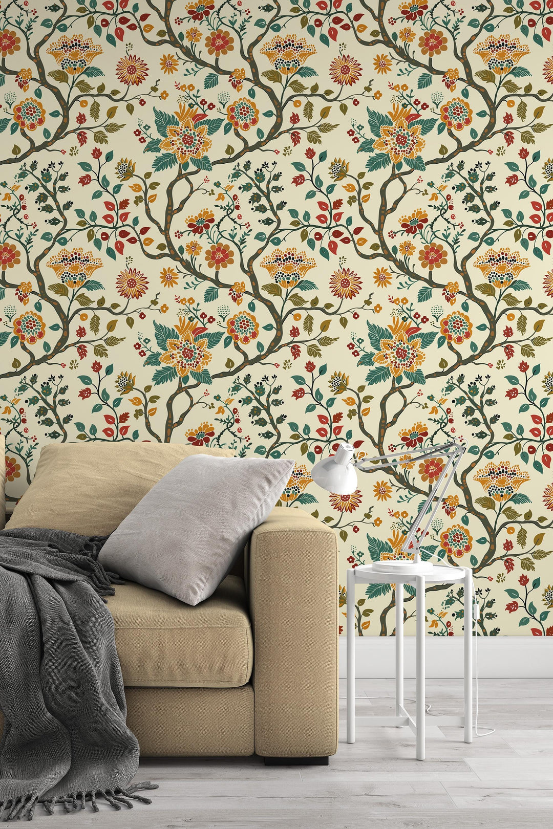 Vintage Orchard Bloom  - Peel and Stick - Traditional wallpper  #3732