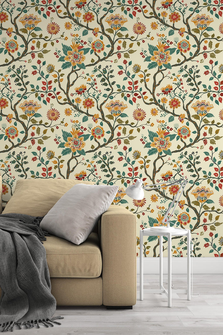 Vintage Orchard Bloom  - Peel and Stick - Traditional wallpper  #3732