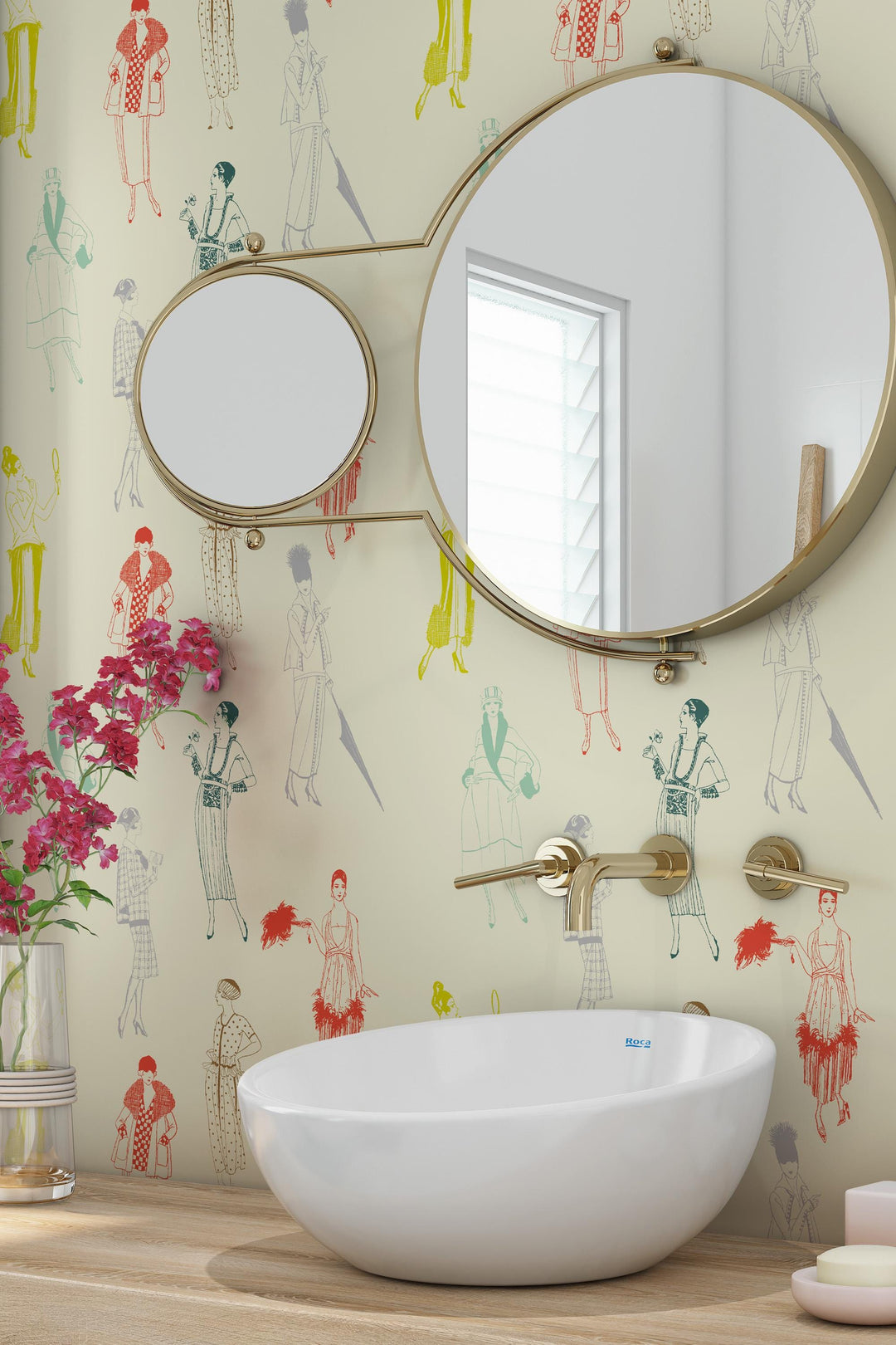 Vintage fashion wallpaper 1920s style #3722