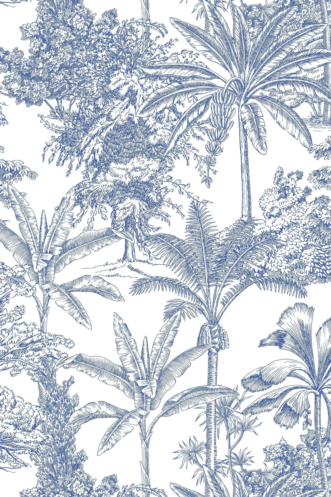 Blue palms pattern wallpaper #3251 - Wallpaper