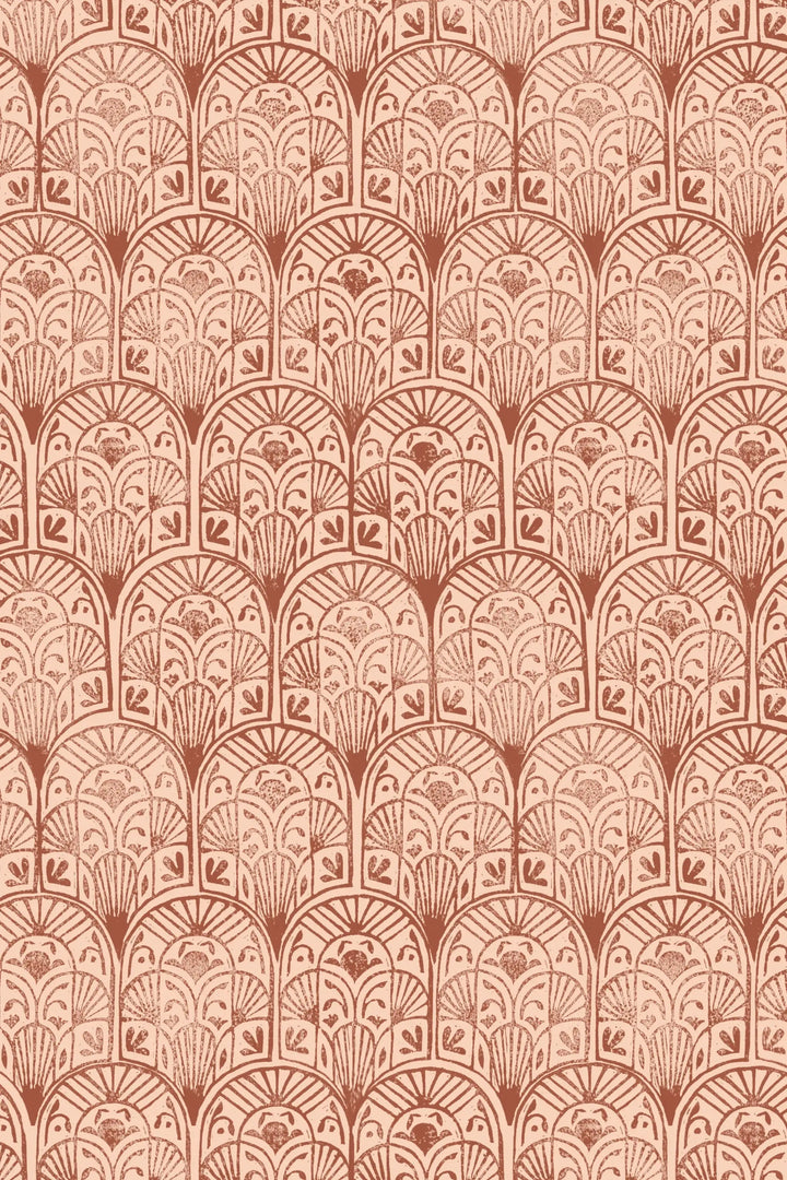 Boho Red Stamps Wallpaper #3225 - Wallpaper