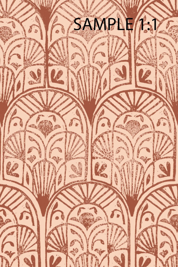 Boho Red Stamps Wallpaper #3225 - Wallpaper