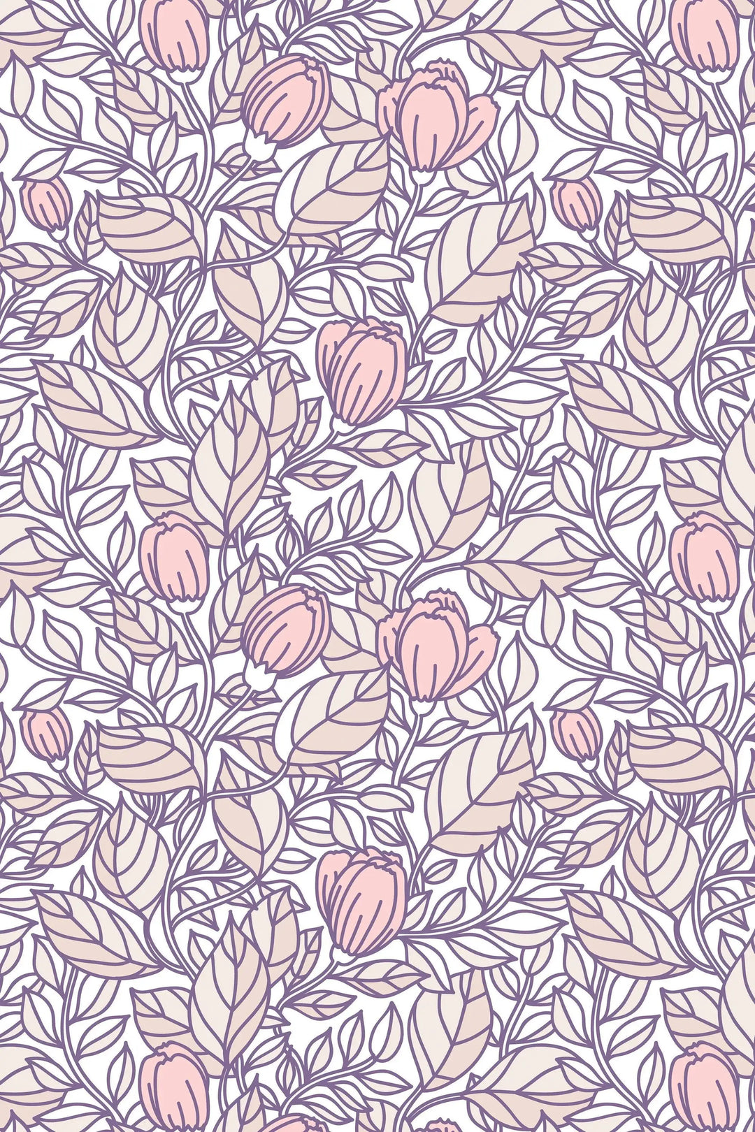 Buds floral pattern self adhesive wallpaper #3060