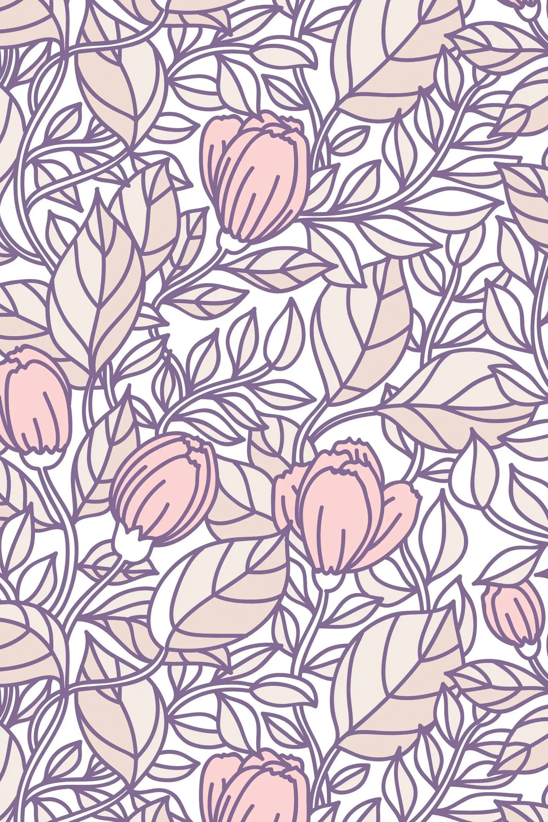 Buds floral pattern self adhesive wallpaper #3060