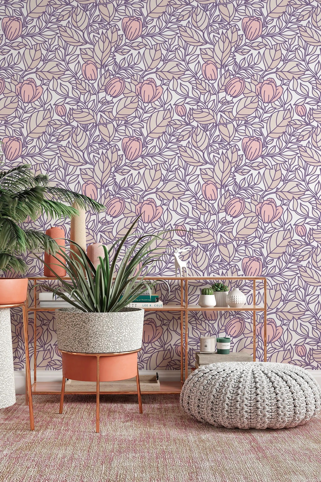 Buds floral pattern self adhesive wallpaper #3060