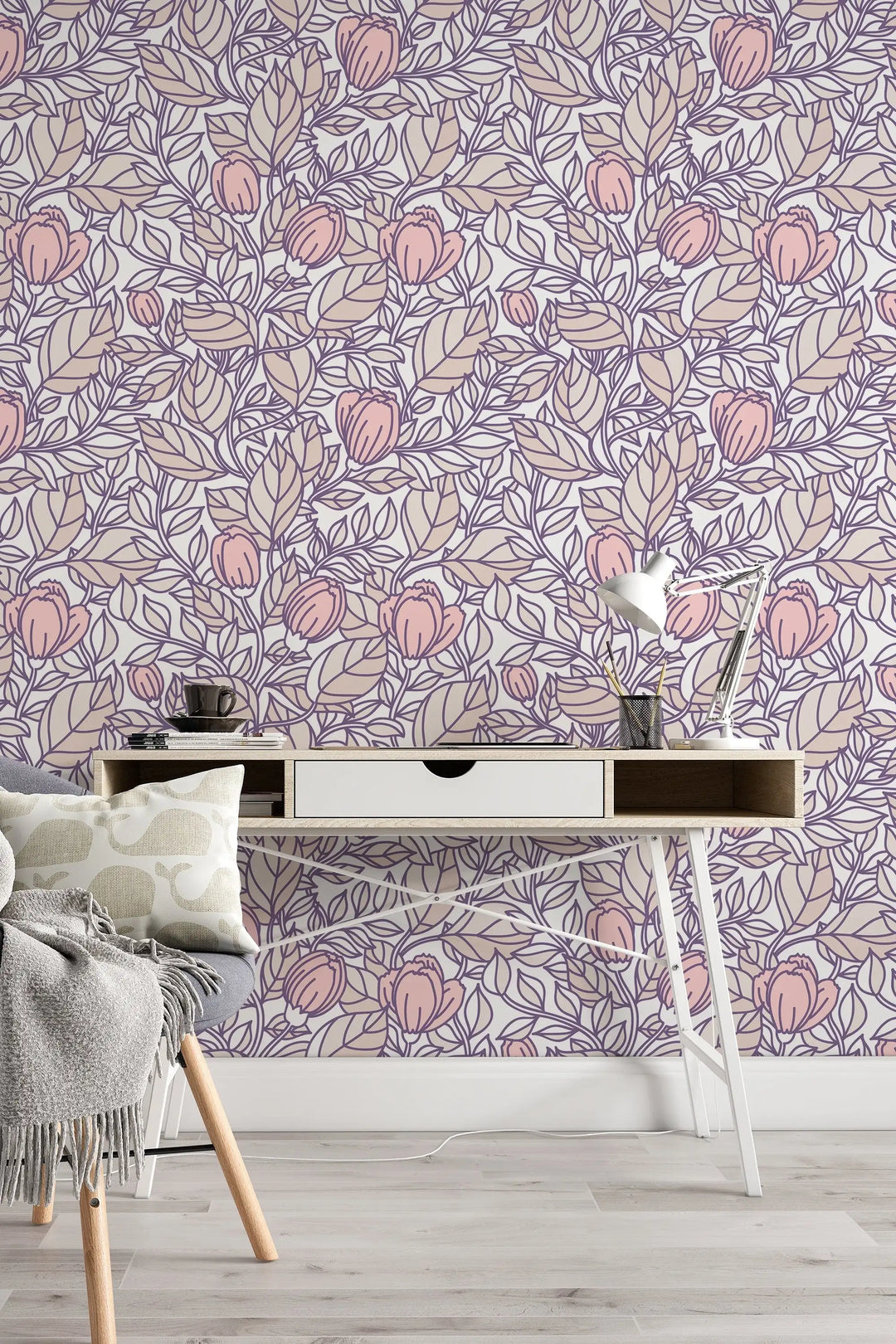 Buds floral pattern self adhesive wallpaper #3060