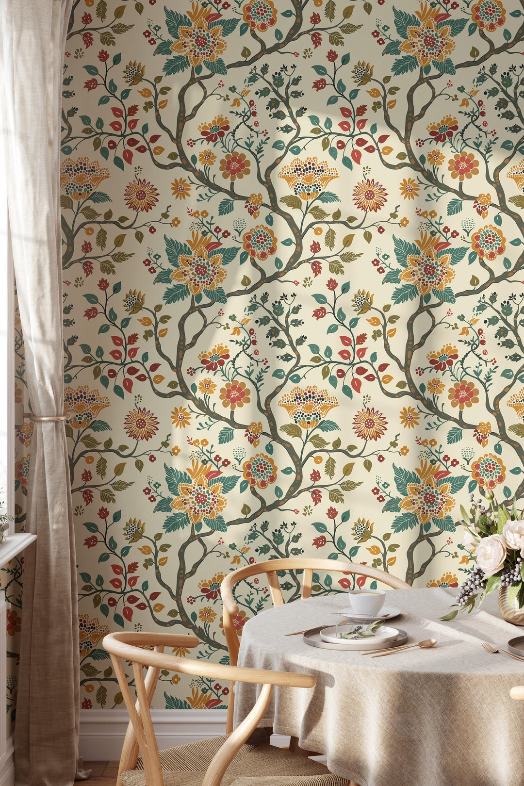 Vintage Orchard Bloom  - Peel and Stick - Traditional wallpper  #3732