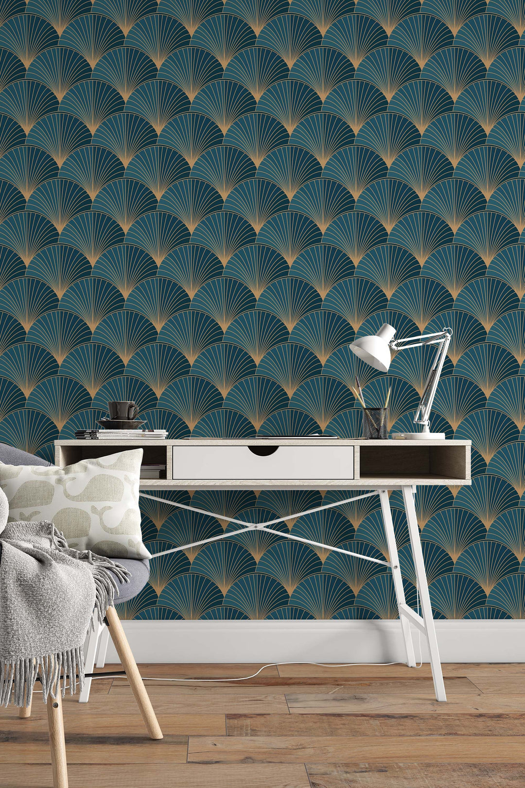 Art Deco Blue Wallpaper 3317
