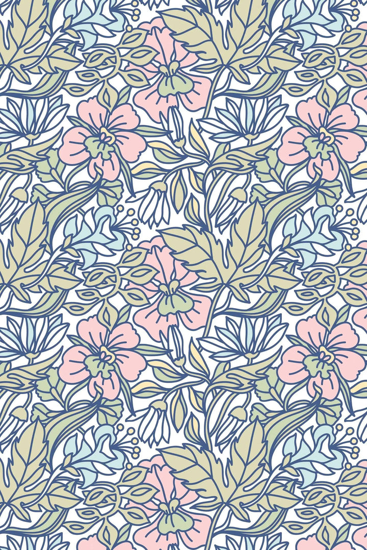 Cool abstract buds floral pattern wallpaper #3077