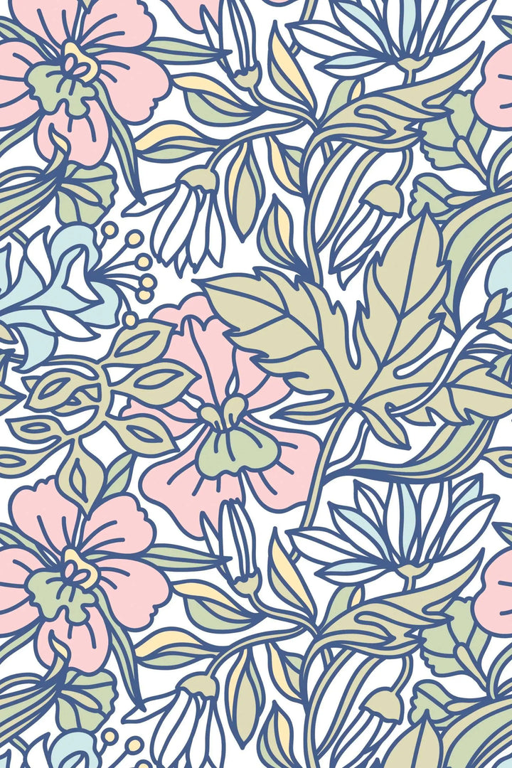 Cool abstract buds floral pattern wallpaper #3077