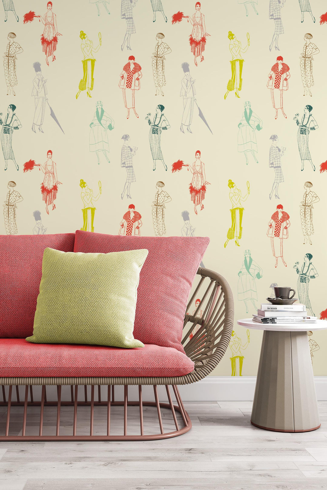 Vintage fashion wallpaper 1920s style #3722