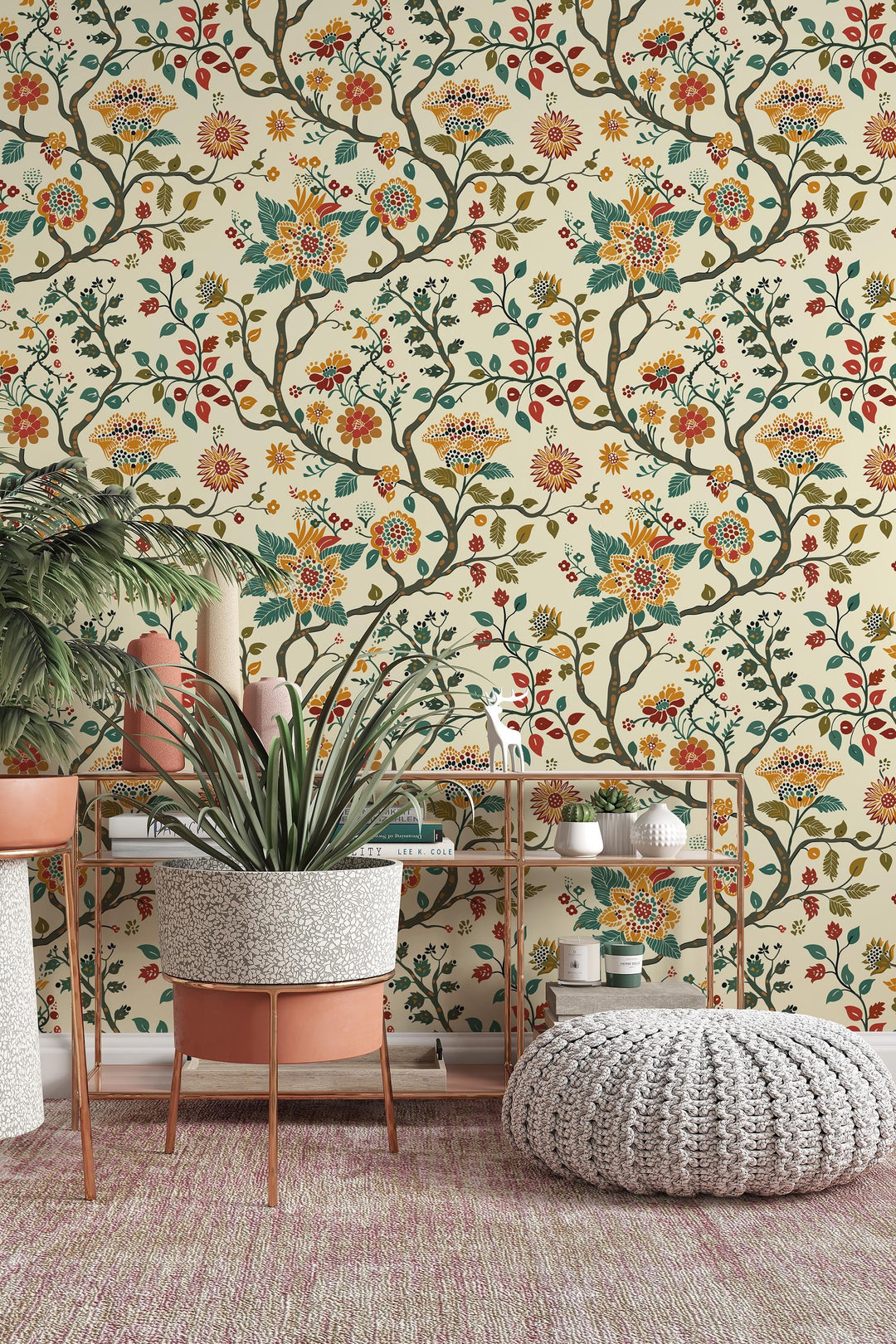 Vintage Orchard Bloom  - Peel and Stick - Traditional wallpper  #3732