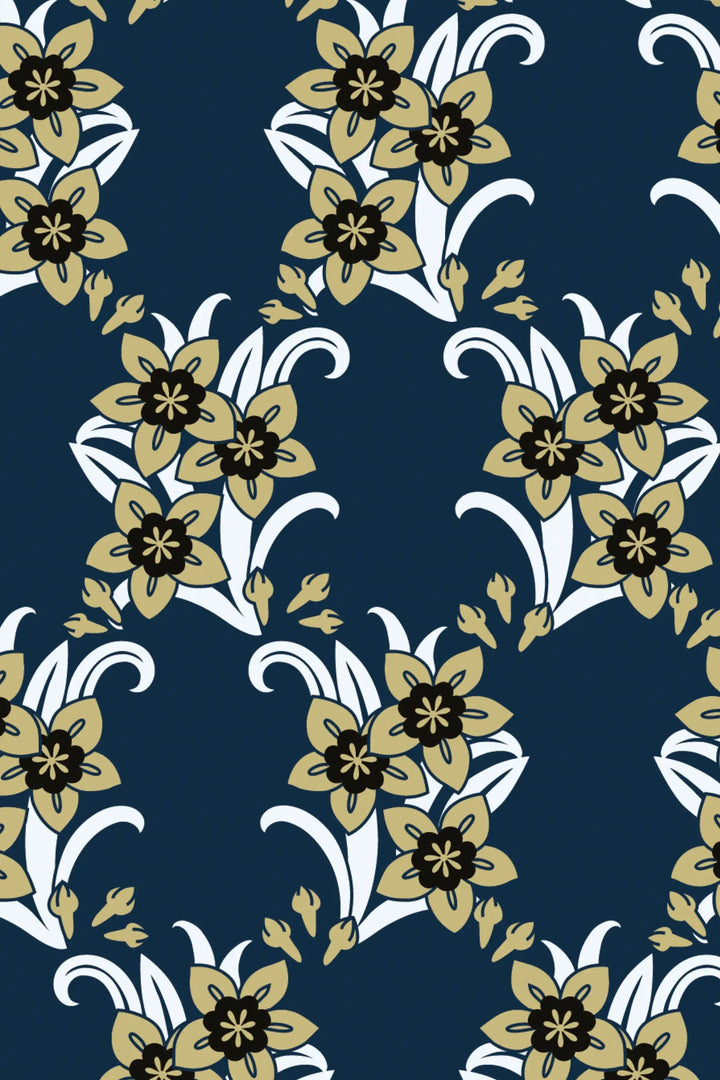 EXCLUSIVE Sunday flowers on navy background wallpaper #3222