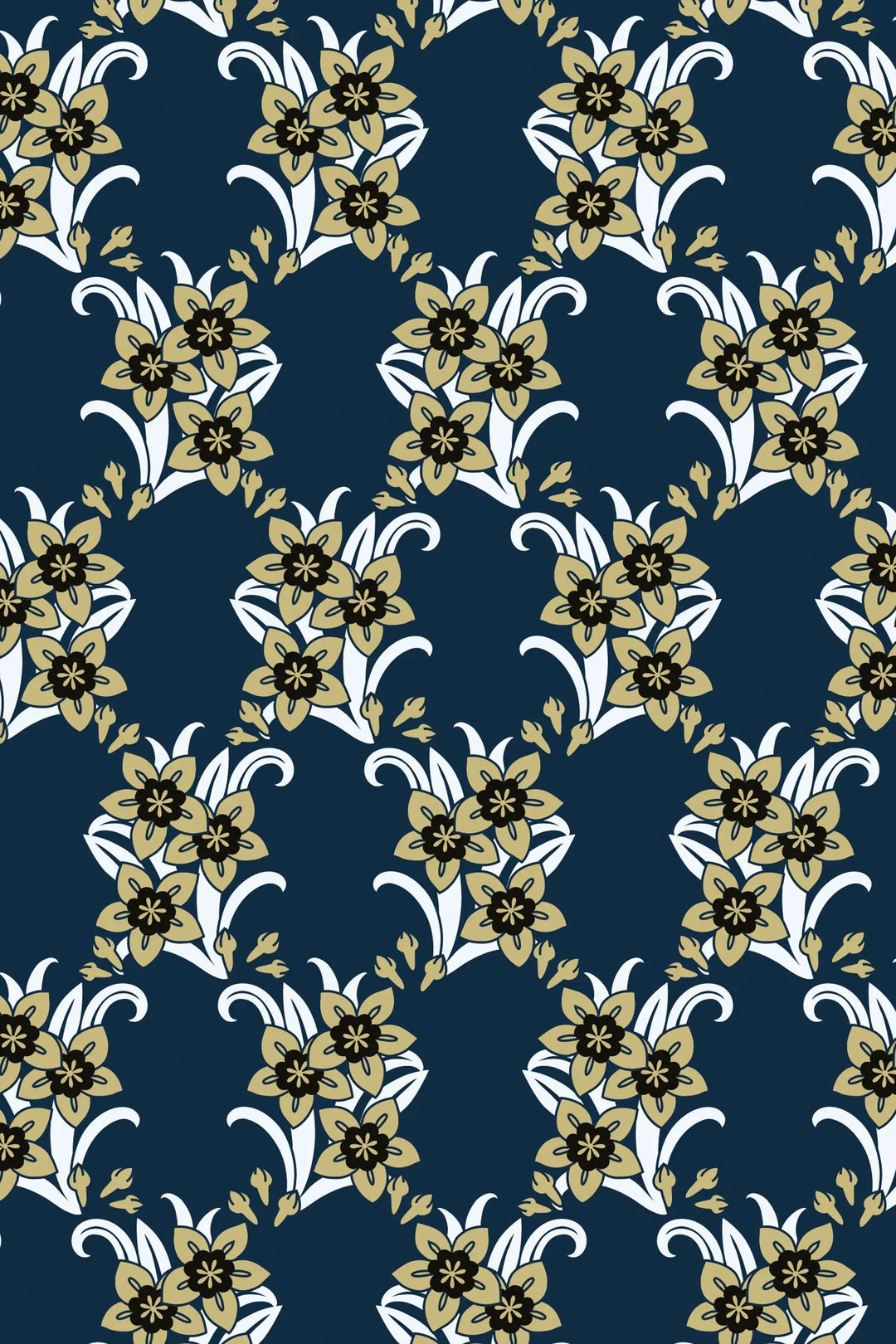 EXCLUSIVE Sunday flowers on navy background wallpaper #3222